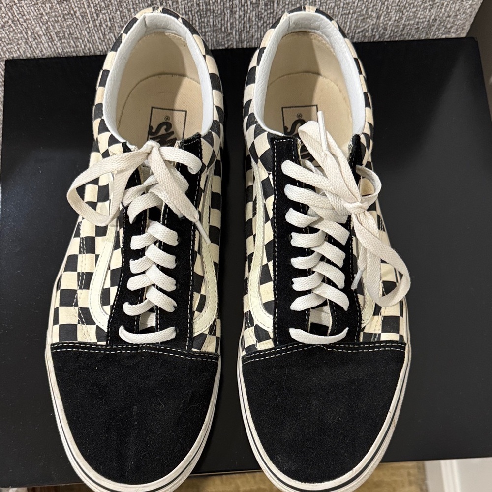 Vans Black and White Checkerboard Shoes